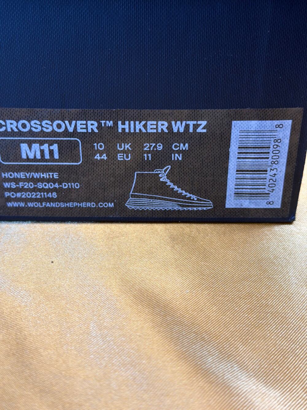 Wolf & Shepard mens Crossover Hiker WTZ boots US 11 OutDoorWear WinterBoots NIB
